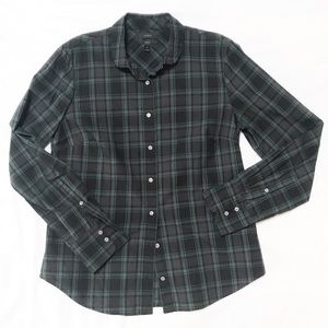 J Crew Plaid Perfect fit Shirt (Size 8)